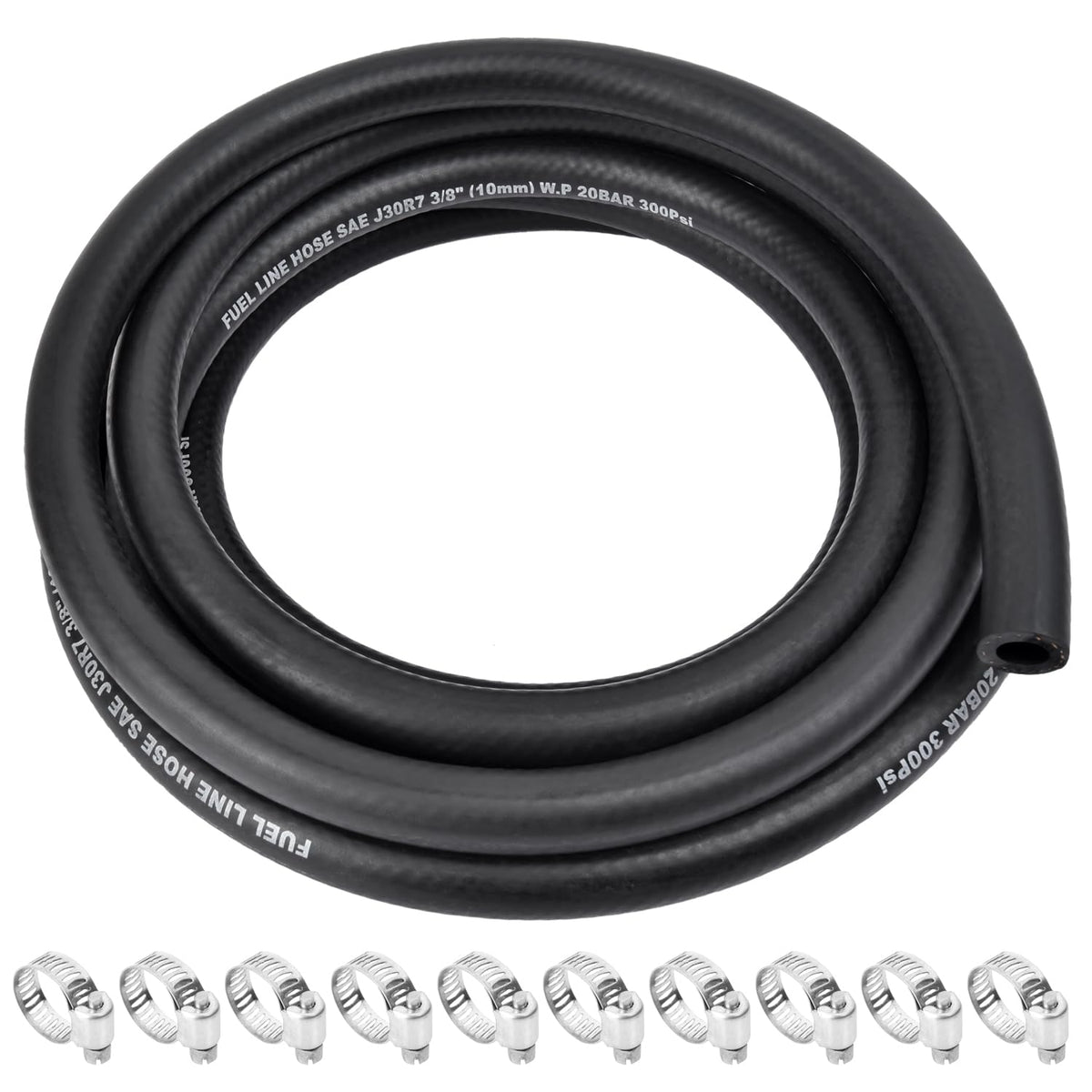 ALLWIN 5/8 in ID fuel line 10ft, flexible marine hose for engine connections.