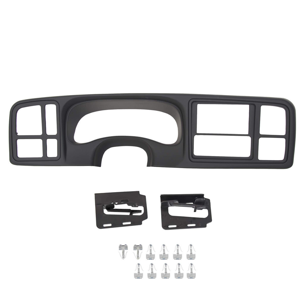 ALMULOO dash kit front view for 1999–2002 Silverado Sierra with clean bezel replacement