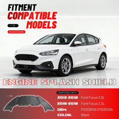 ALMULOO Ford Focus Electric splash shield 2015-2018 side view easy install