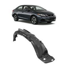ALMULOO front right fender liner panel on Honda Civic blocks mud and reduces noise.