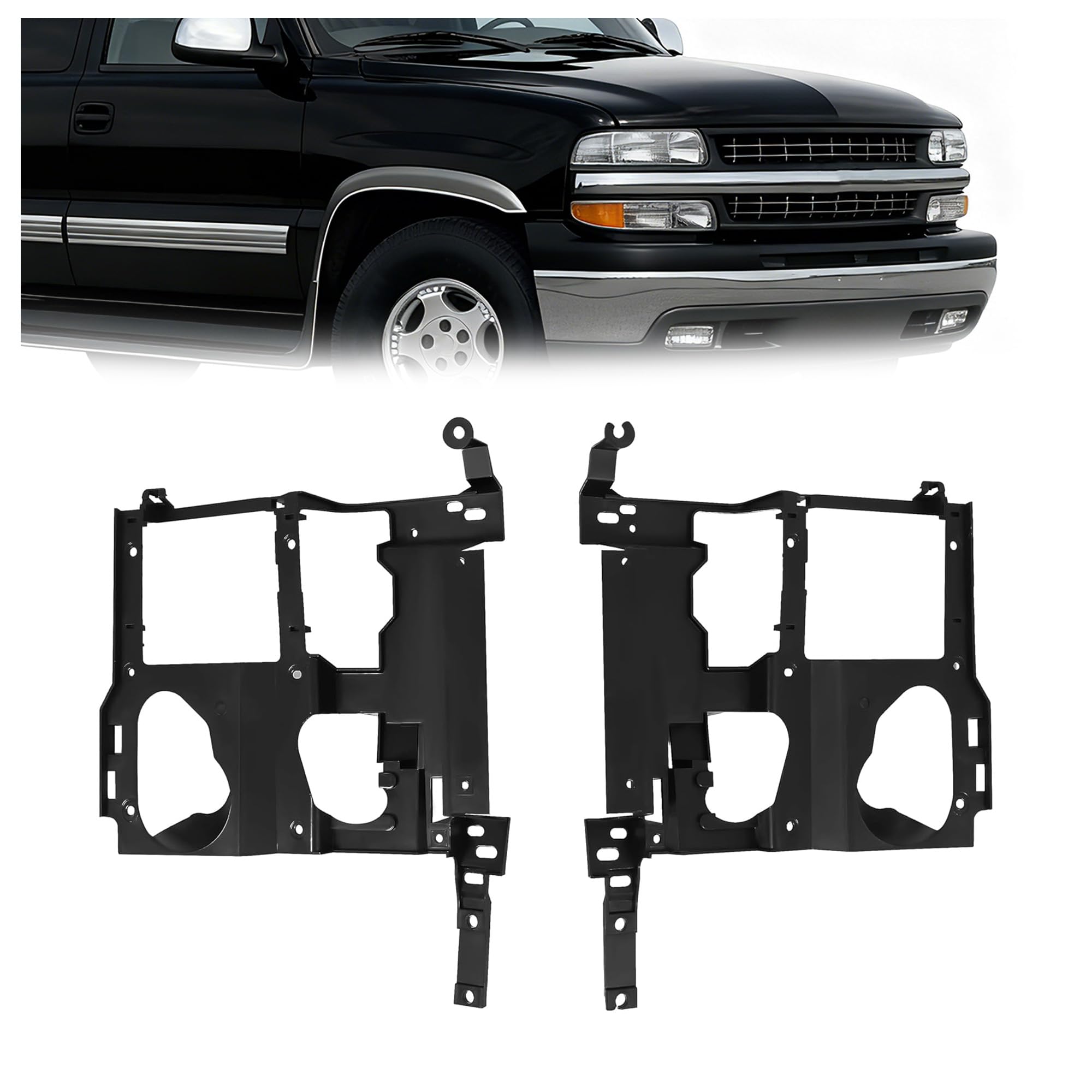 ALMULOO headlight bracket front-left and right assembly improves alignment for stable nighttime visibility.