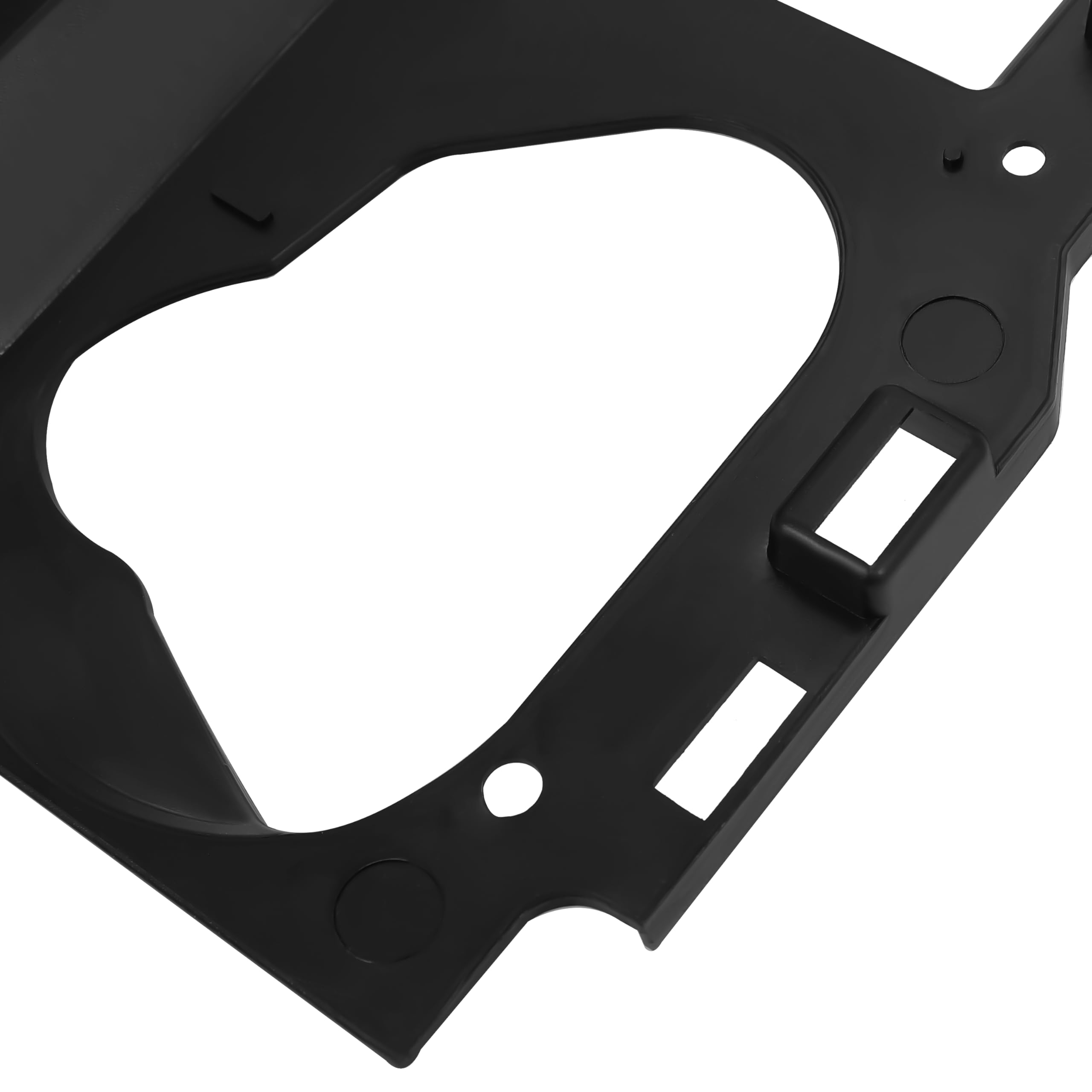 ALMULOO headlight bracket absorbs shocks to reduce flicker over uneven surfaces.