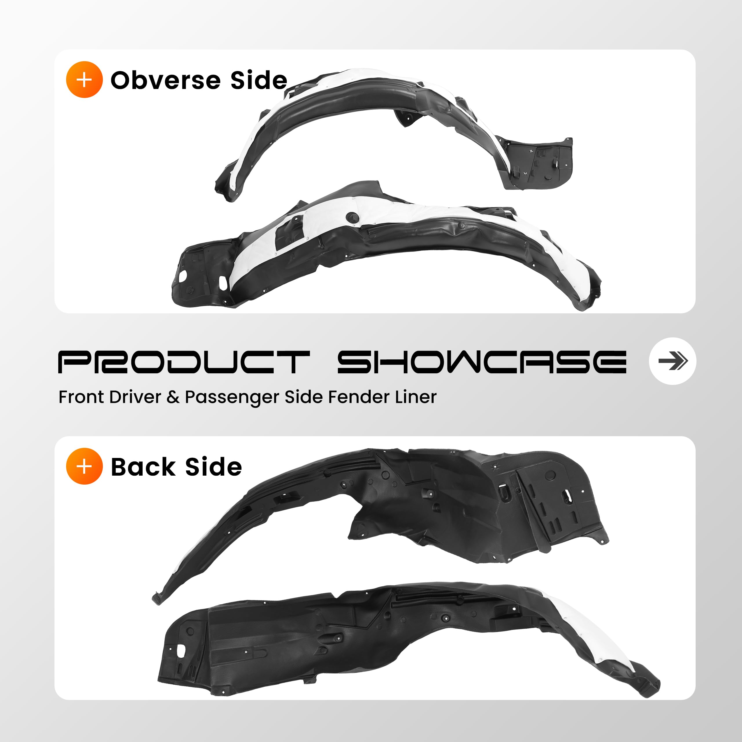 Insulation foam in ALMULOO fender liners helps reduce cabin noise during drive