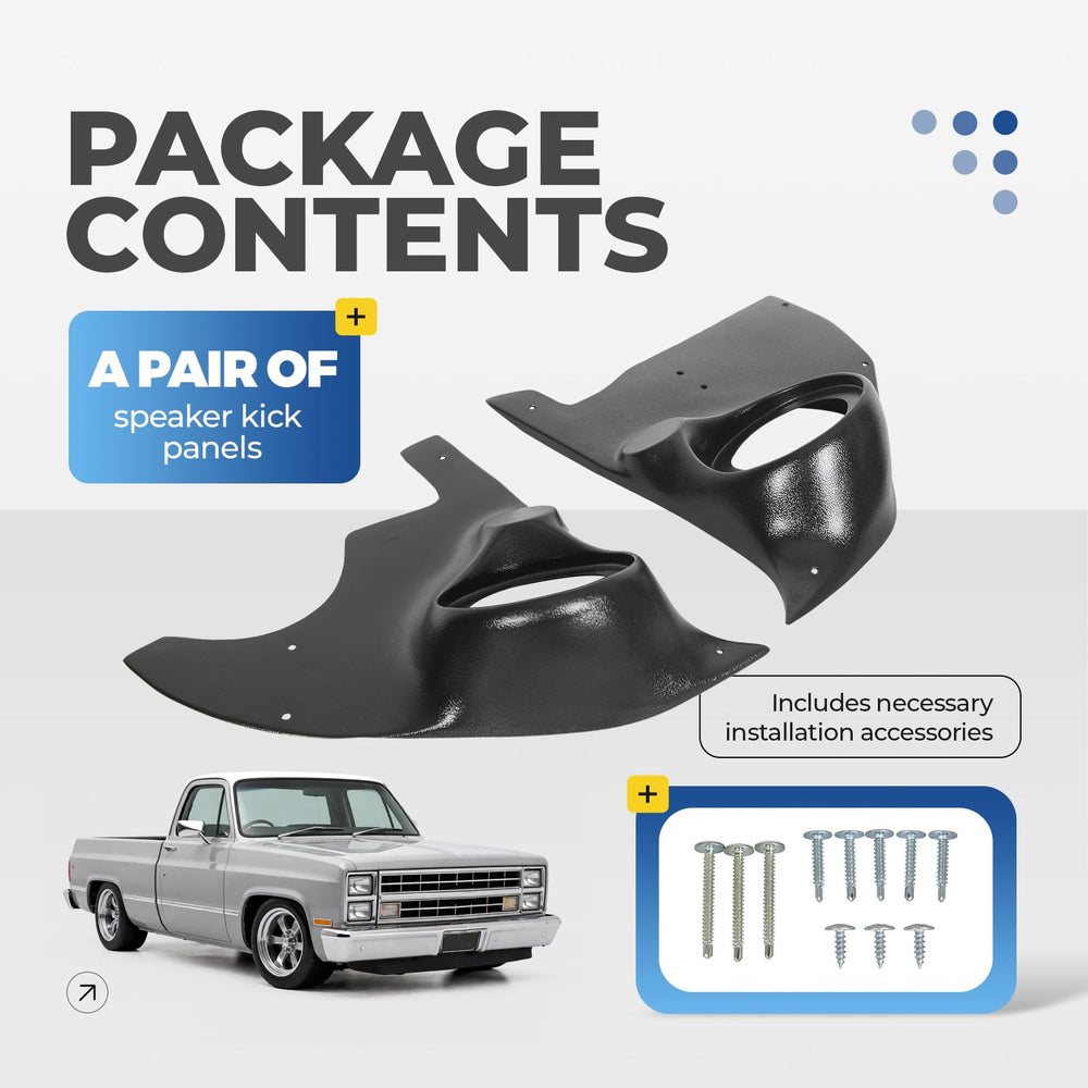 ALMULOO kick panels compatible with dealer-installed AC for versatile fit