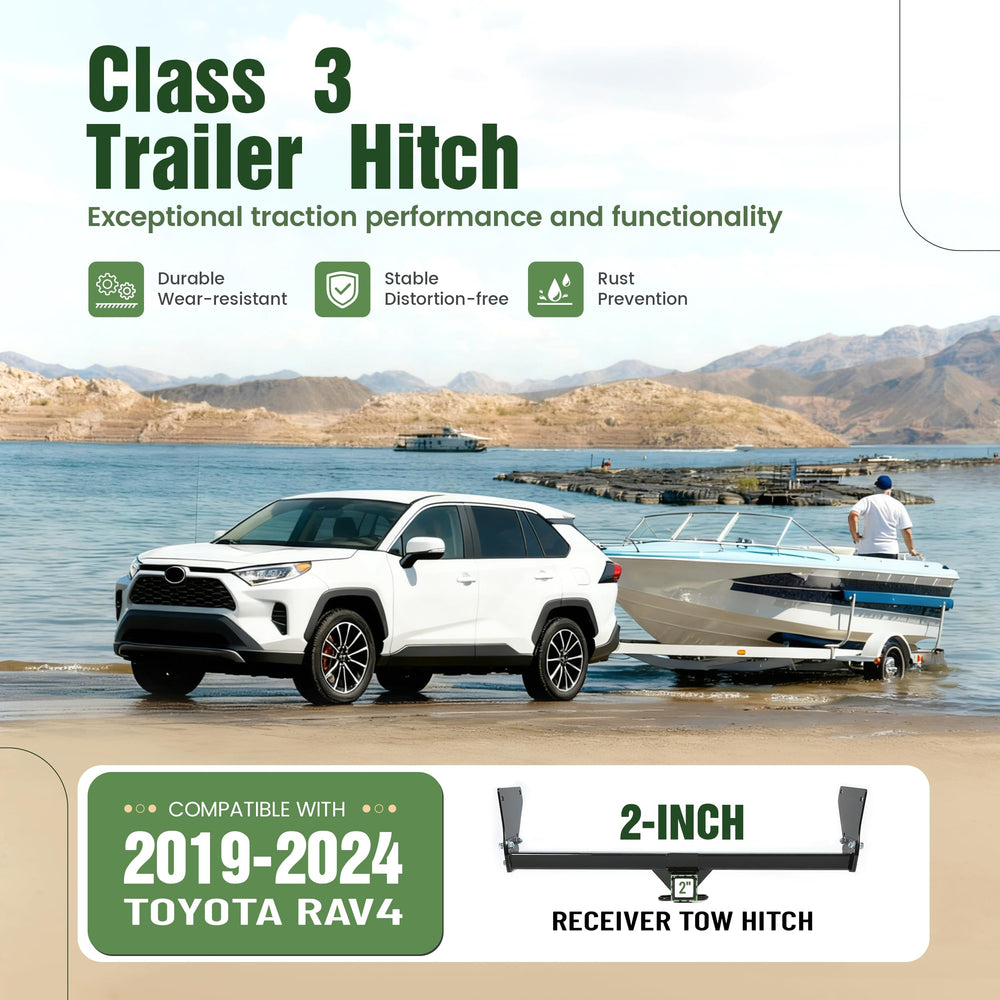 ALMULOO trailer hitch installation hardware included for quick, drill-free mounting.