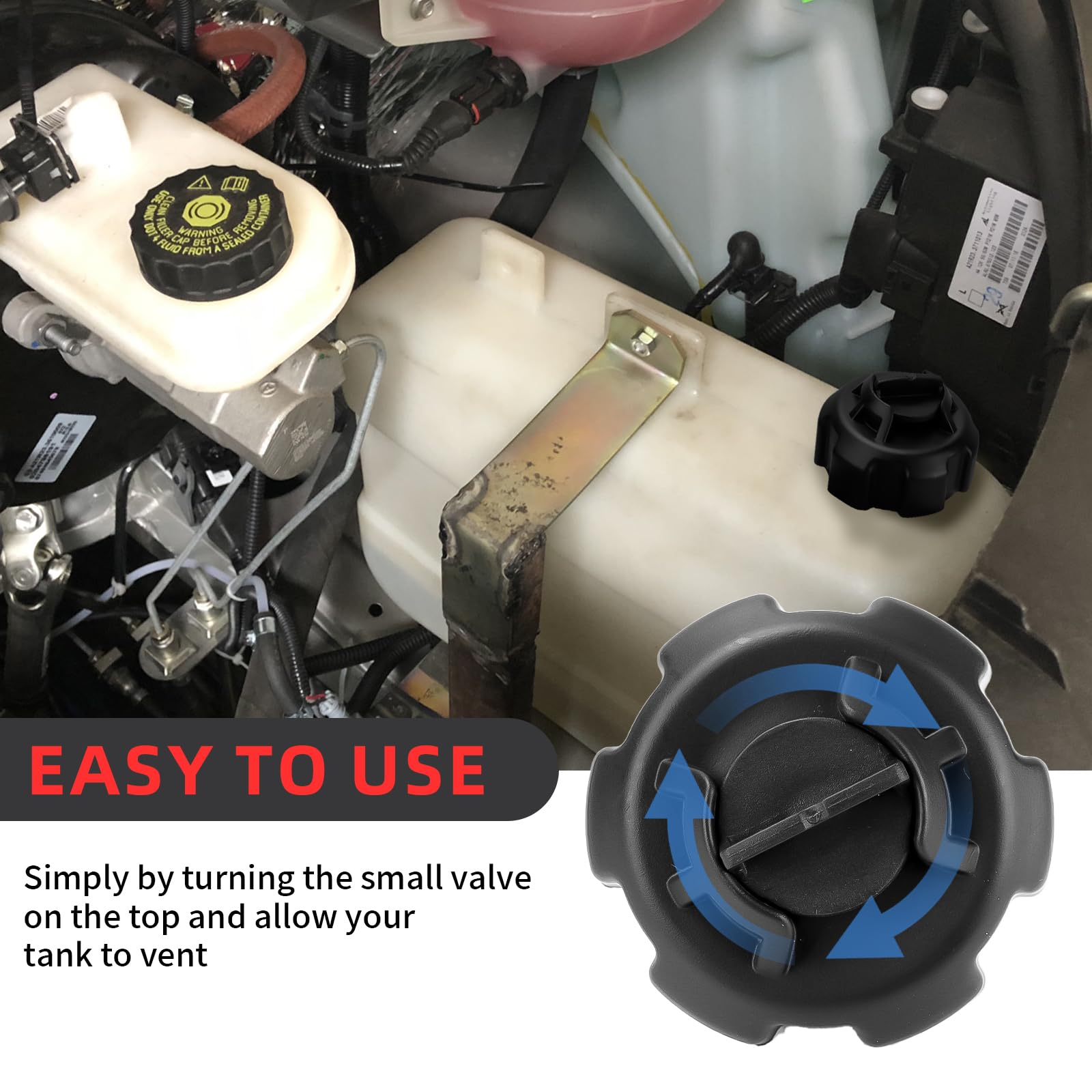 Alocs easy to use gas cap with tool-free installation