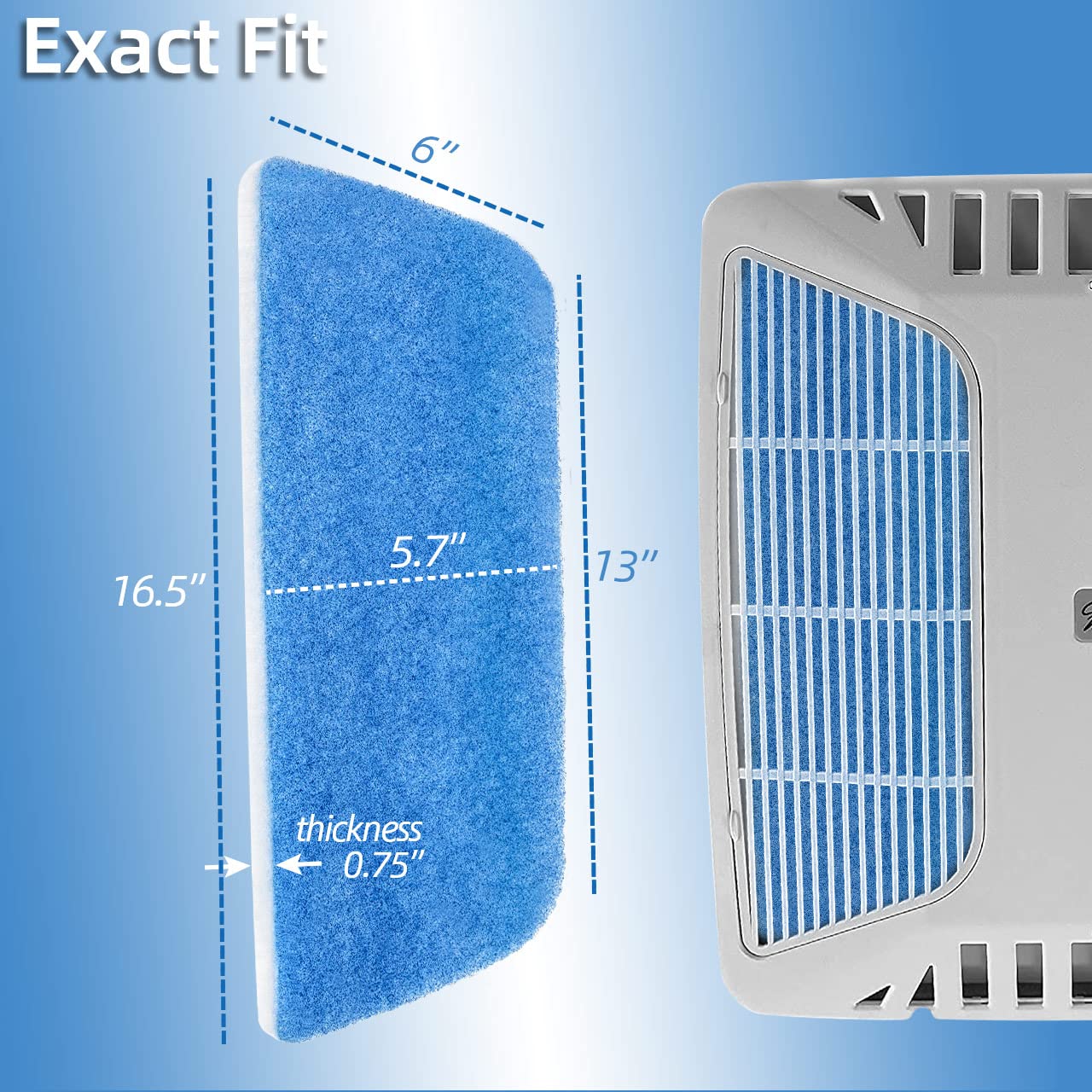 White outlet side of the Alocs filter ensures proper airflow direction during replacement