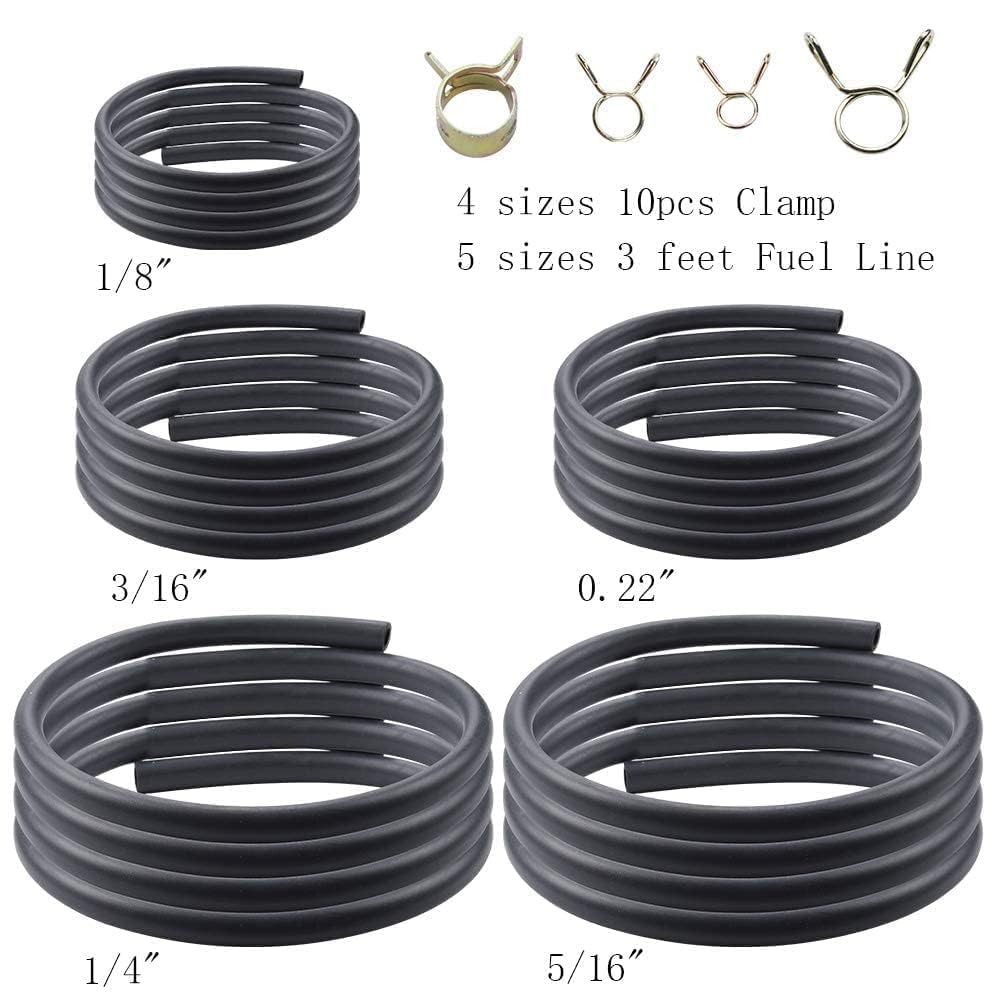AloneGoer fuel line 3-16 inch: durable hose for lawn care equipment.