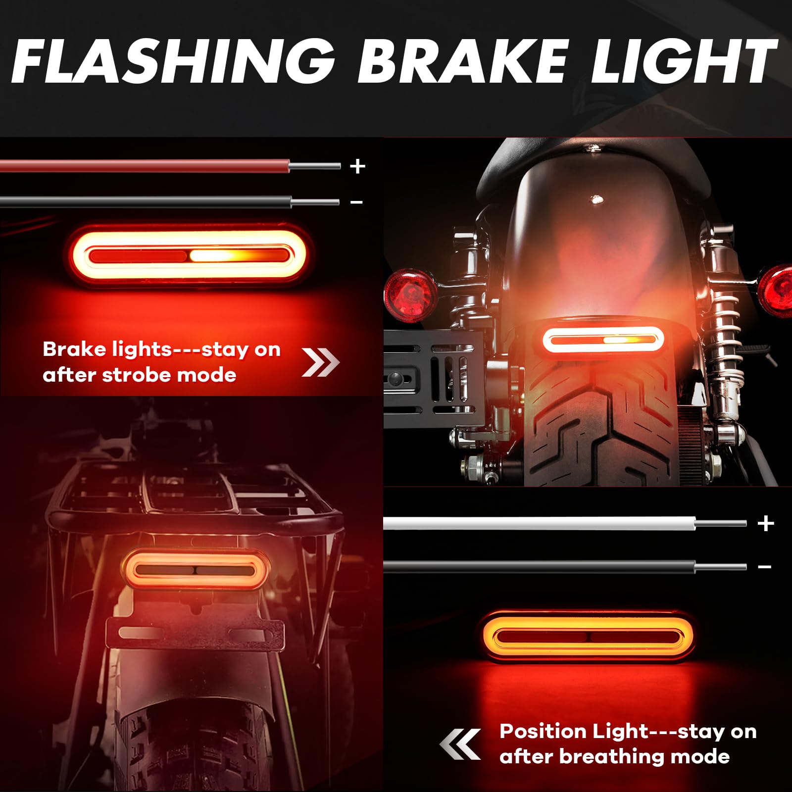 Alopee 5 compact tail light with quick install guide for mounting.