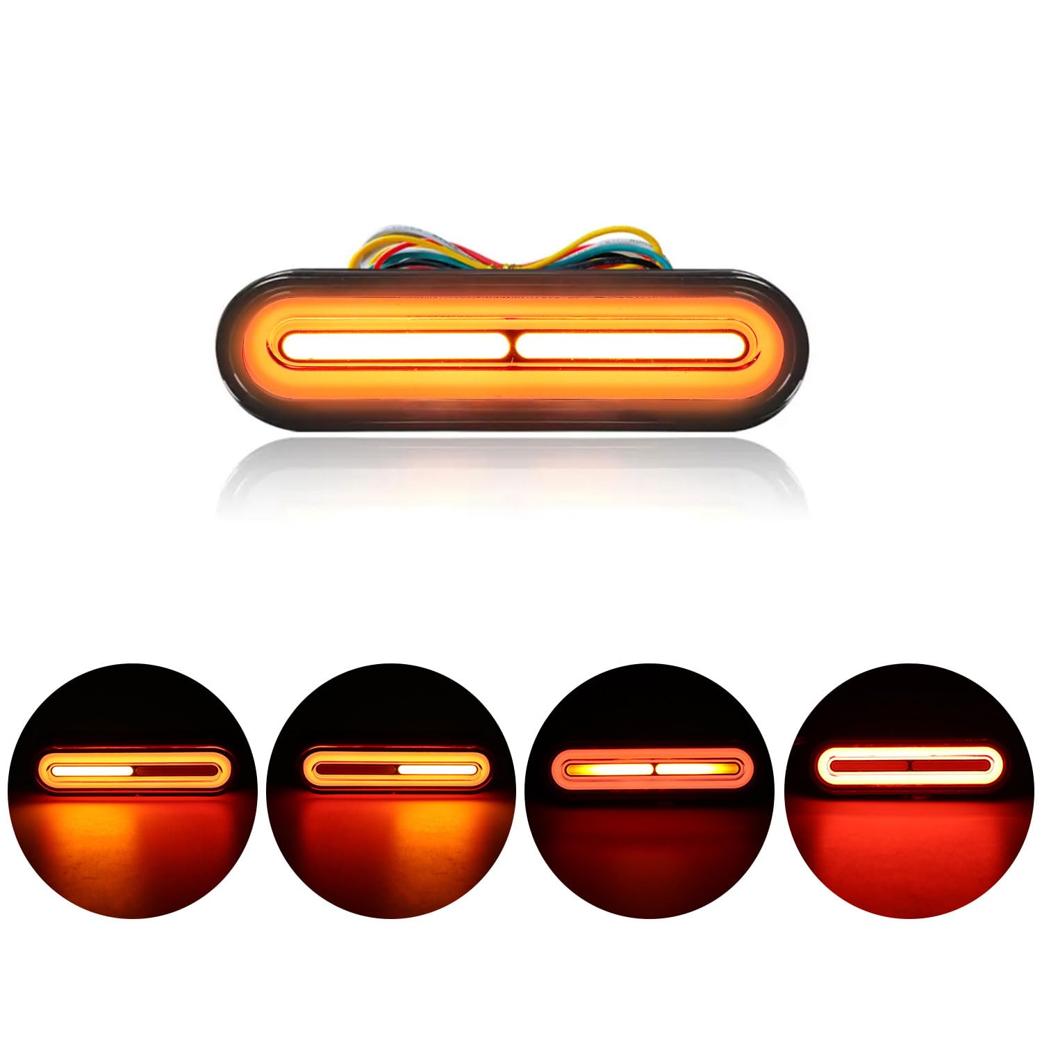 Alopee 5 universal tail light rear view for better daytime visibility.