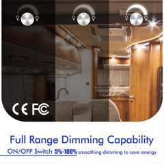 ALOVECO 12V dimmer knob close-up highlighting pull-off control.