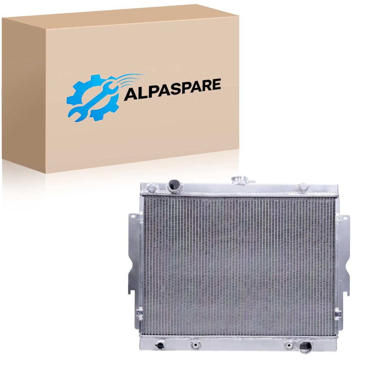 AlpaSpare aluminum radiator full view for 76-73 Dodge Plymouth CU499, direct fit