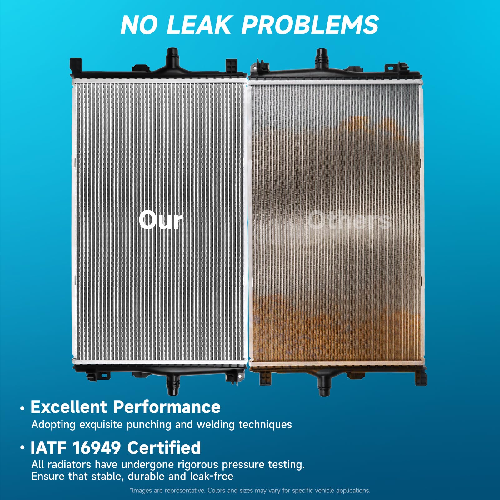 AlpaSpare radiator matches OEM numbers for proper fit
