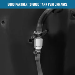 Alpha Rider 304 stainless steel vent valve for KRX 1000, side view, durable breather.