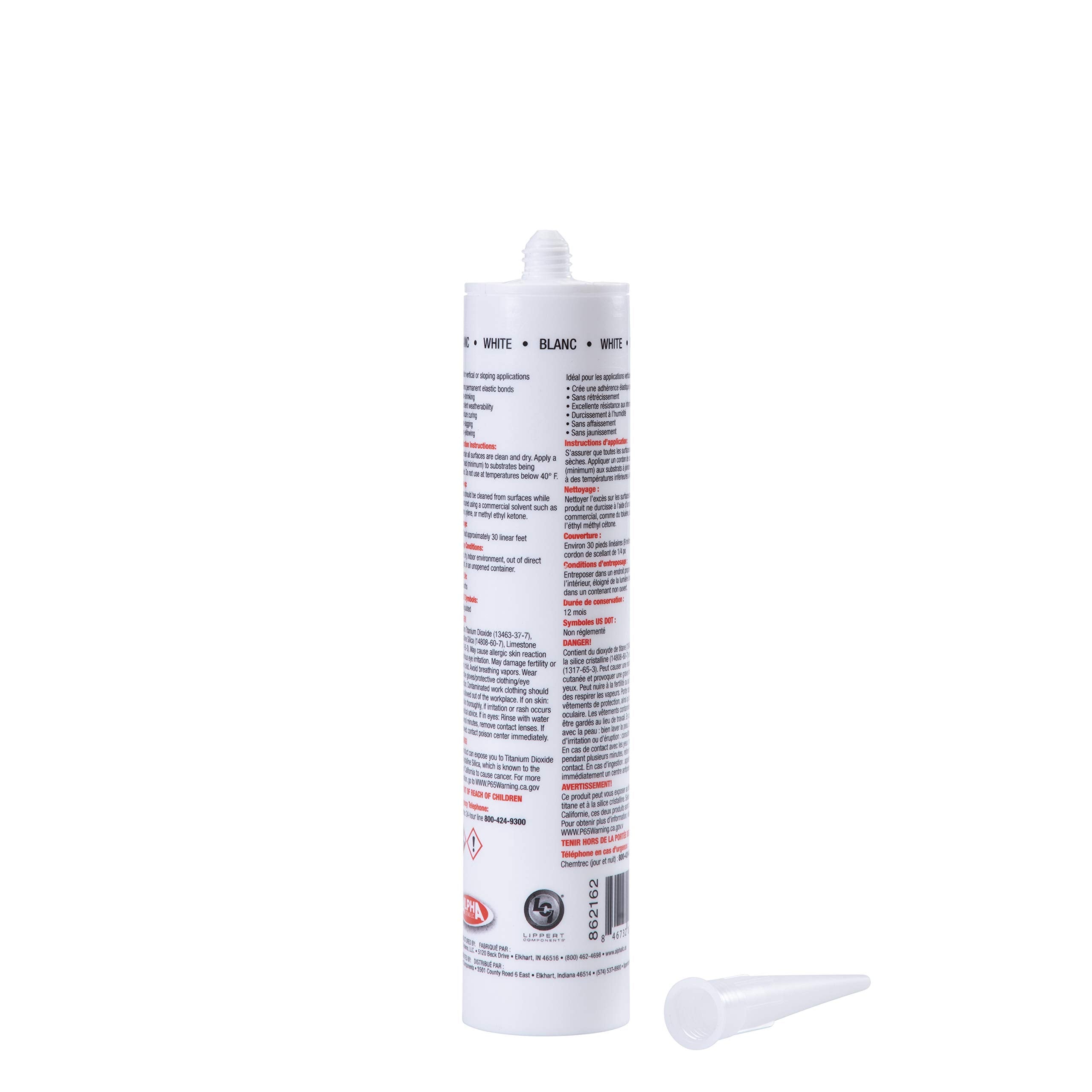 Odor-free Alphathane sealant suitable for indoor and outdoor RV use.