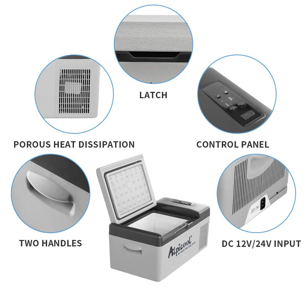 Alpicool C15 insulation-foam: thick insulation preserves cooling without high energy use.