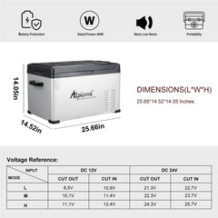 Alpicool C30 interior storage highlights ample space for beverages and snacks.