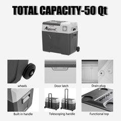 Alpicool CX30 inside storage space demonstrates roomy capacity.