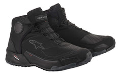 Alpinestars CR-X Drystar riding shoes show waterproof protection for daily motorcycle commuting