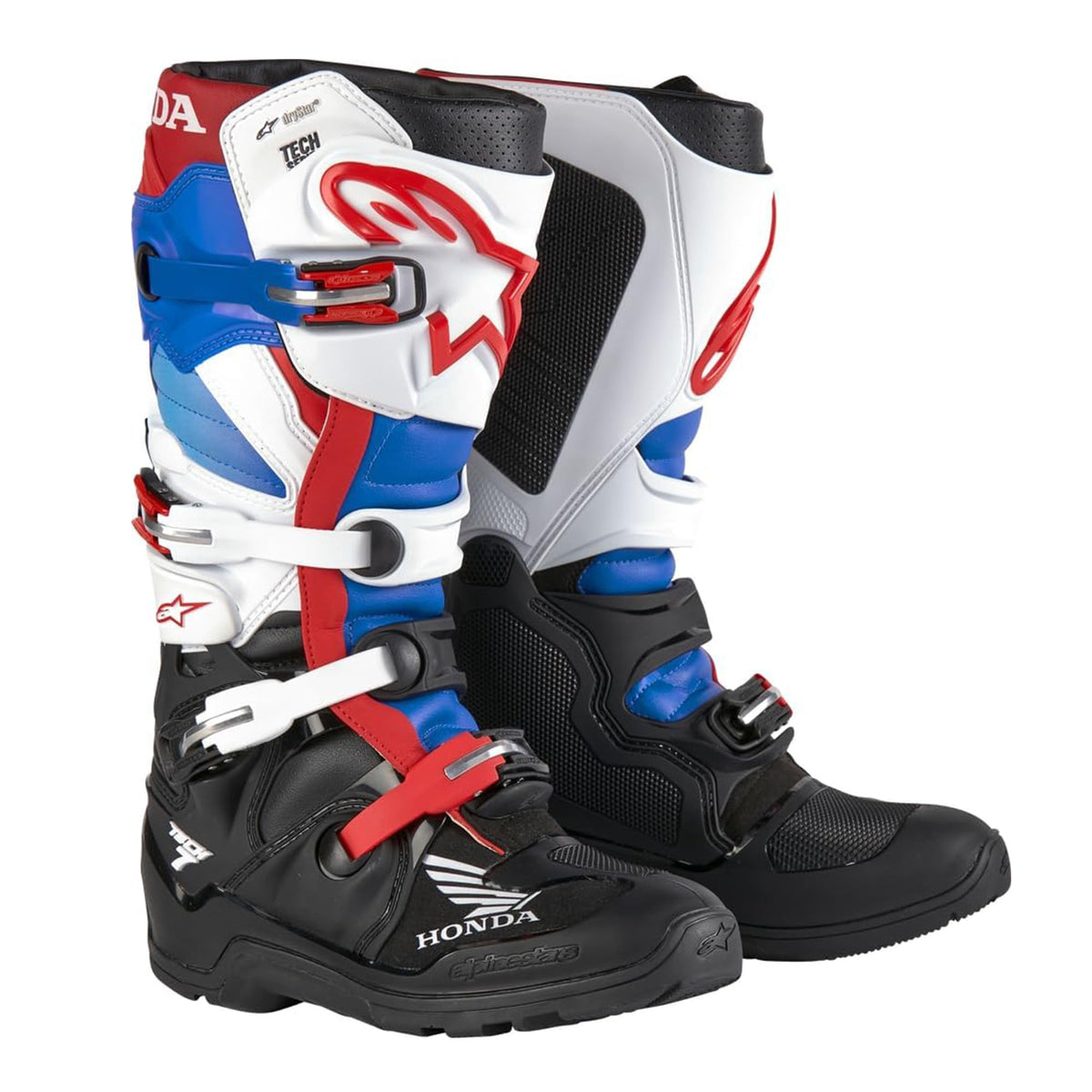 Alpinestars Honda Tech 7 Enduro Drystar boots side profile highlighting rugged grip for confident trail control