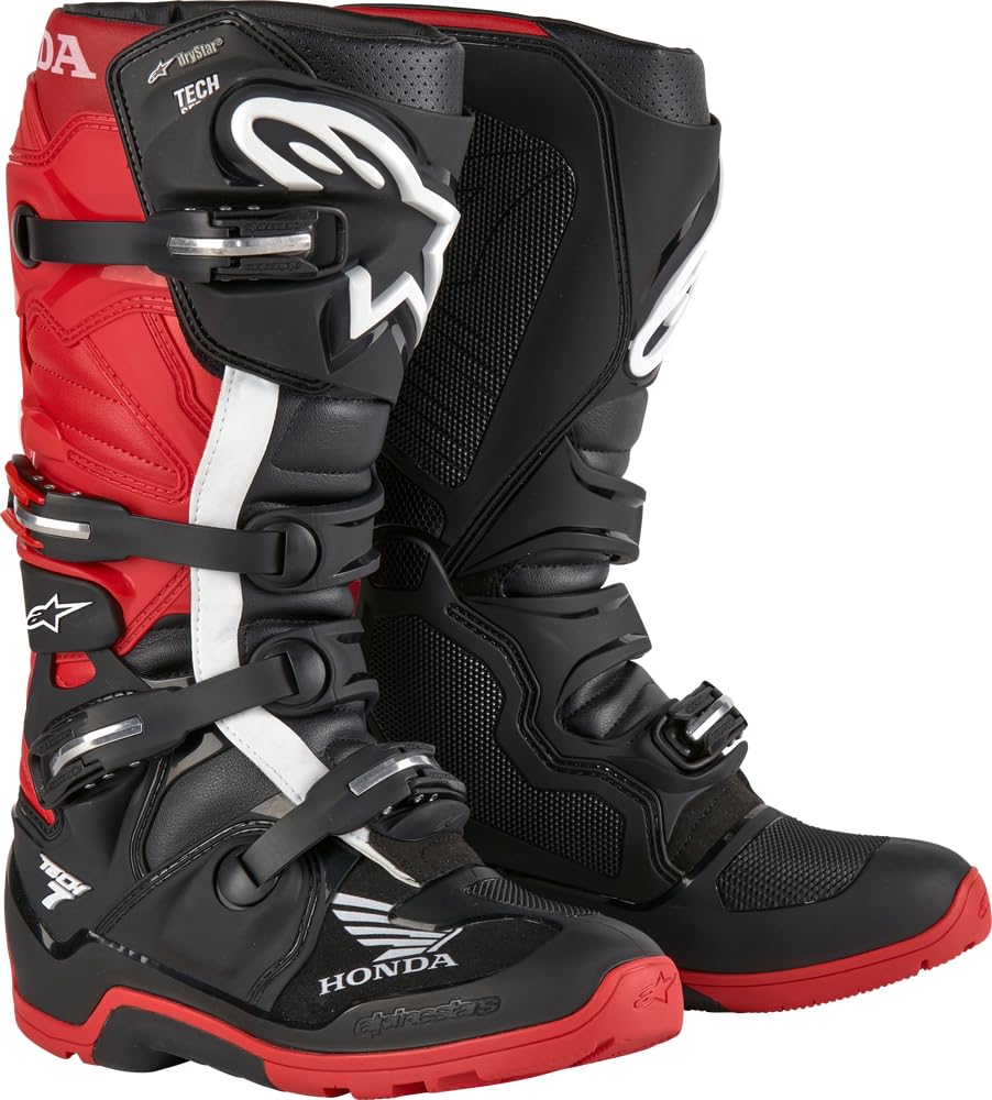 Alpinestars Honda Tech 7 Enduro boots front view with waterproof protection