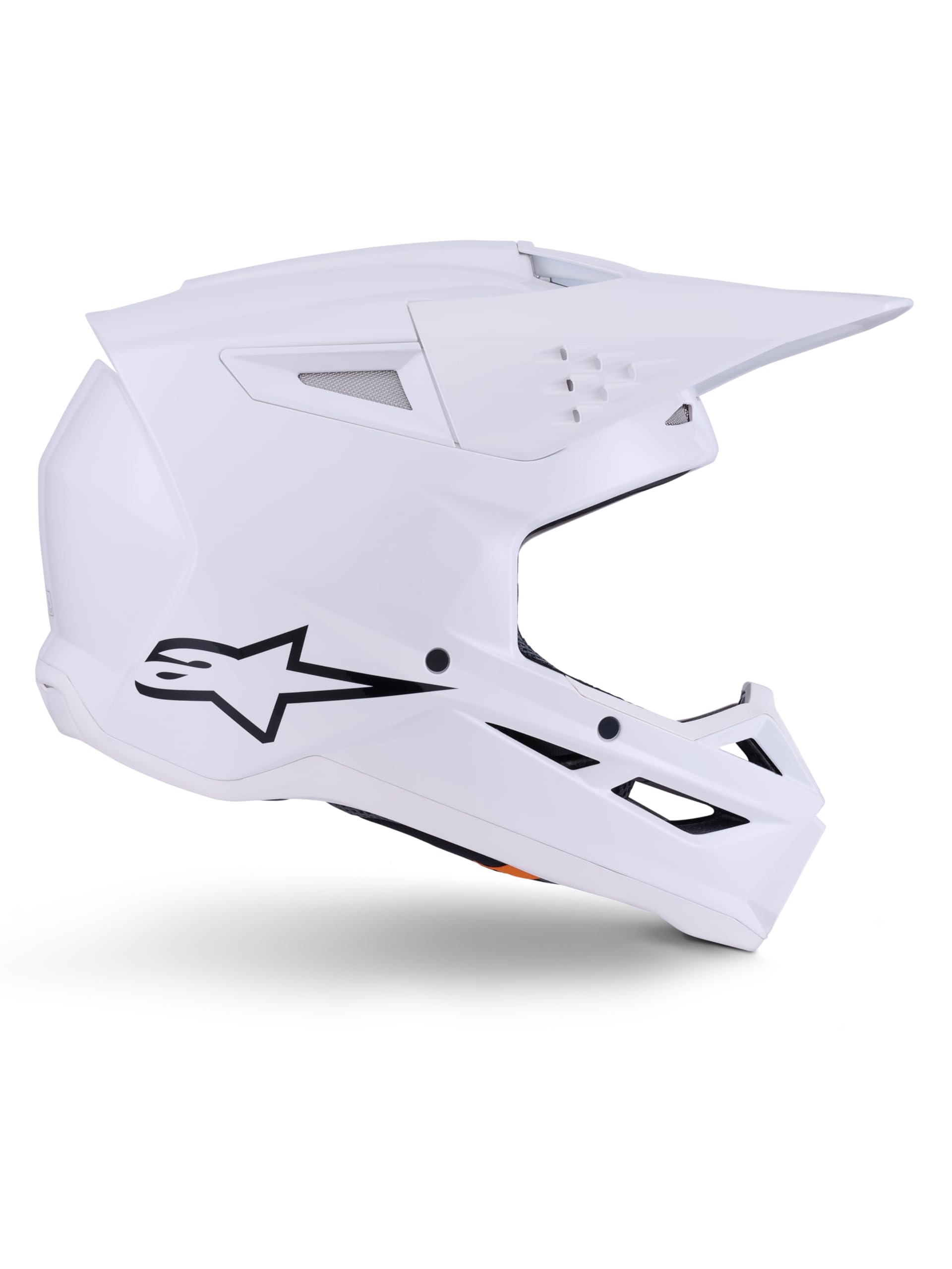 Alpinestars SM3 Solid Helmet front view in white gloss for bold visibility