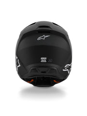 Alpinestars SM3 Solid helmet rear view emphasizing secure fit and stability