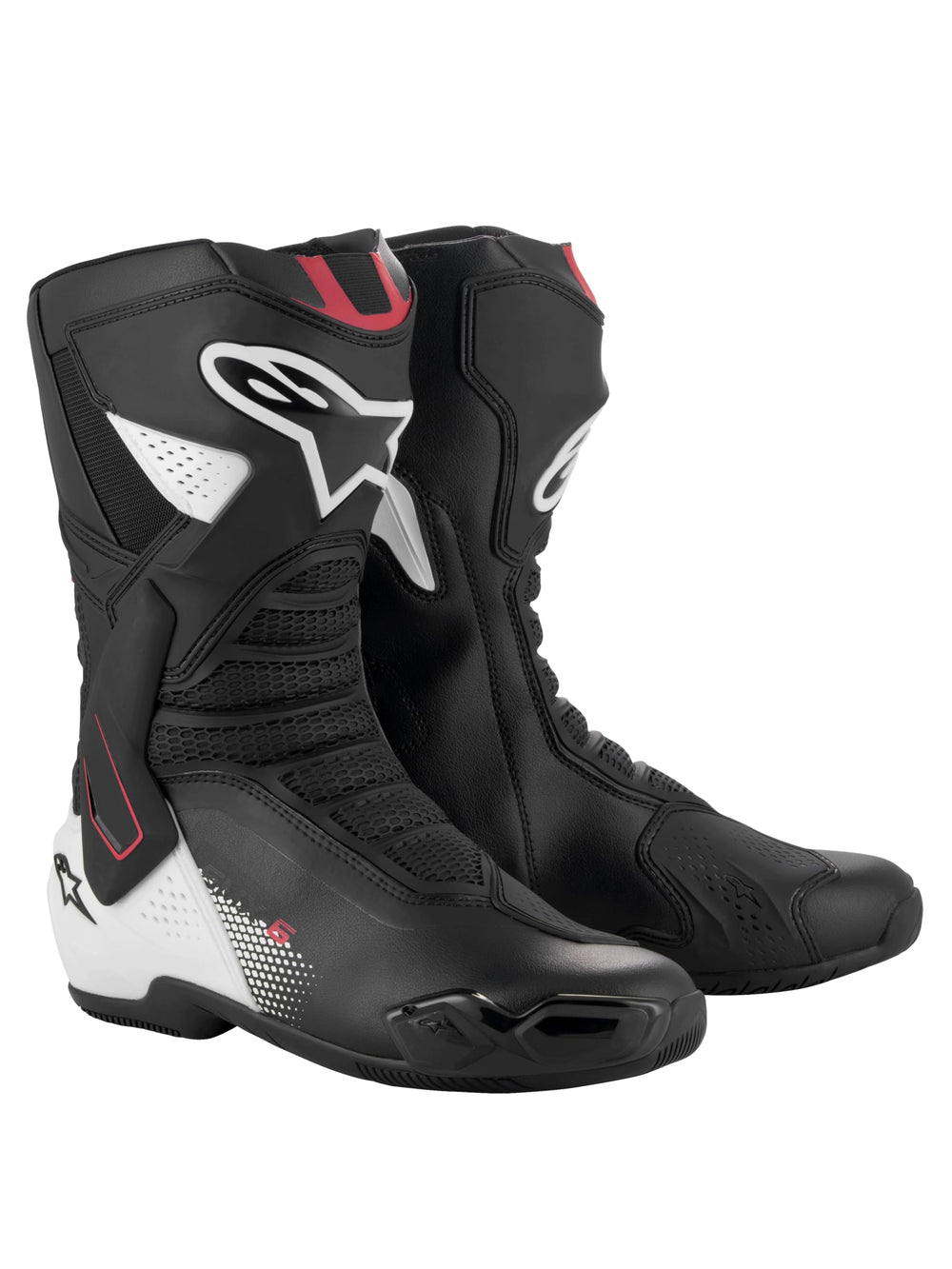 Alpinestars SMX-6 V3 boots side view highlighting lightweight microfiber durability for track and street.