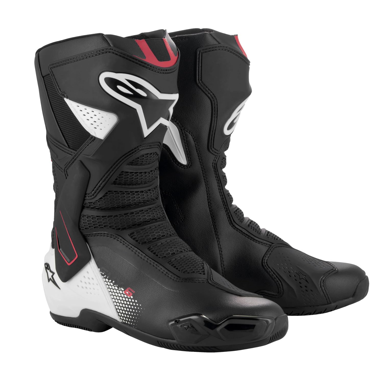 Alpinestars SMX-6 V3 toe slider close-up demonstrates easy replacement and added toe protection.