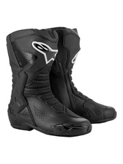 Alpinestars SMX-6 v3 vented boots front view with airflow perforations for cooling
