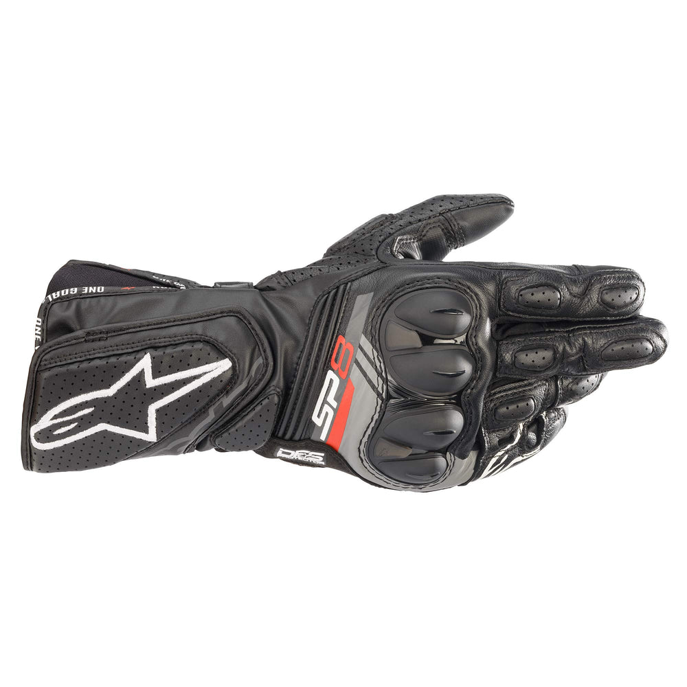 Alpinestars SP-8 V3 gloves with full gauntlet leather offering premium abrasion resistance