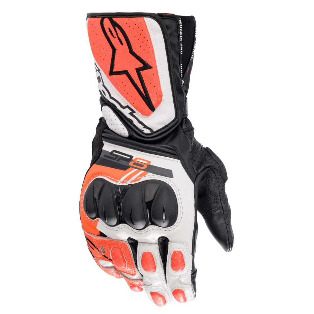 Alpinestars SP-8 V3 gloves with full gauntlet for superior protection and comfort.