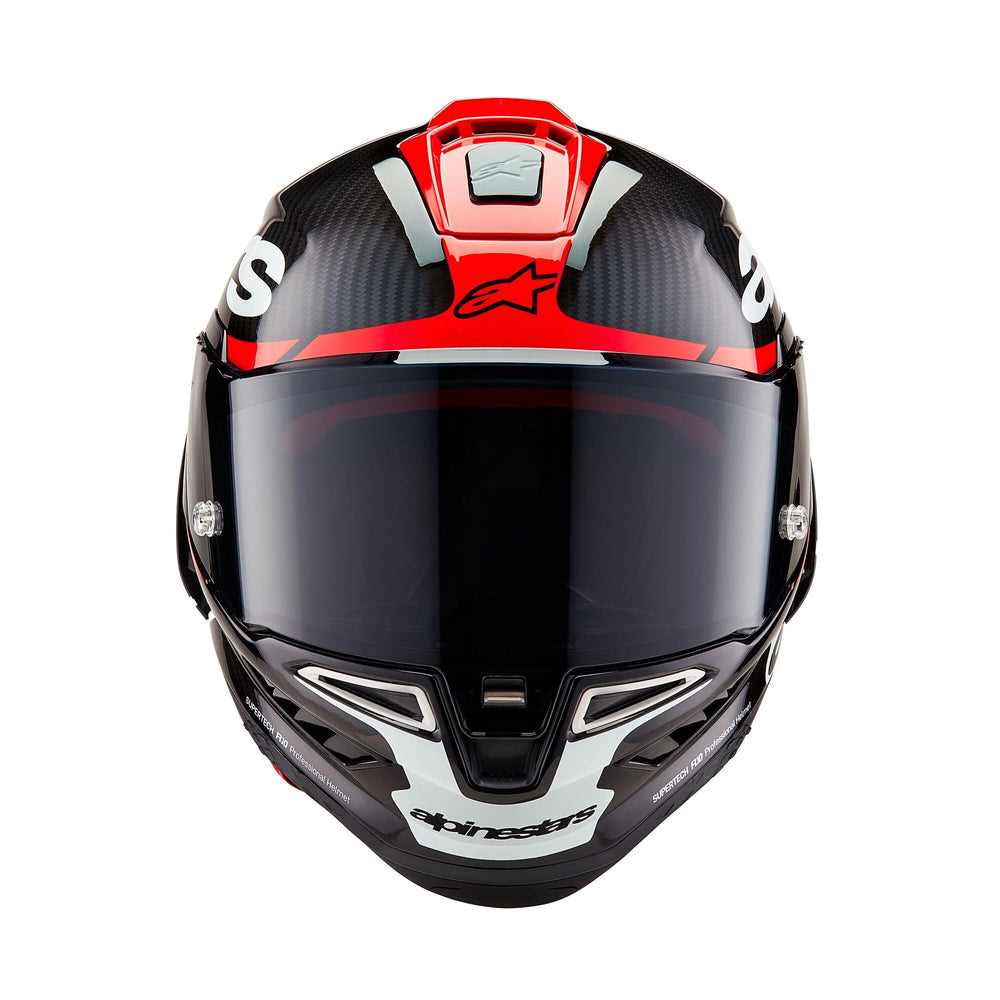 Alpinestars Supertech R10 Element helmet side silhouette optimized for aerodynamics