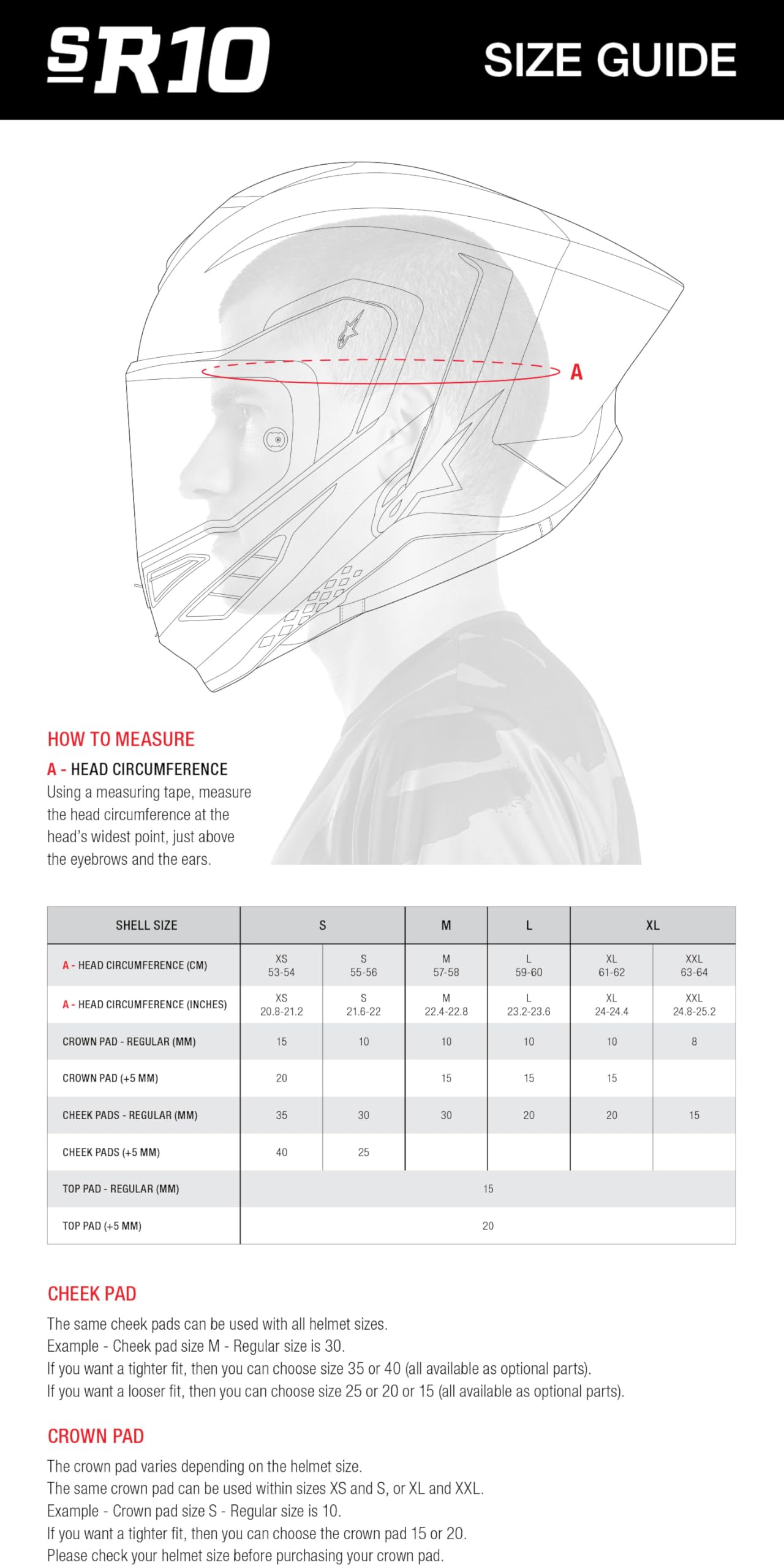 Alpinestars Supertech R10 Element 2XL size for a secure, comfortable ride
