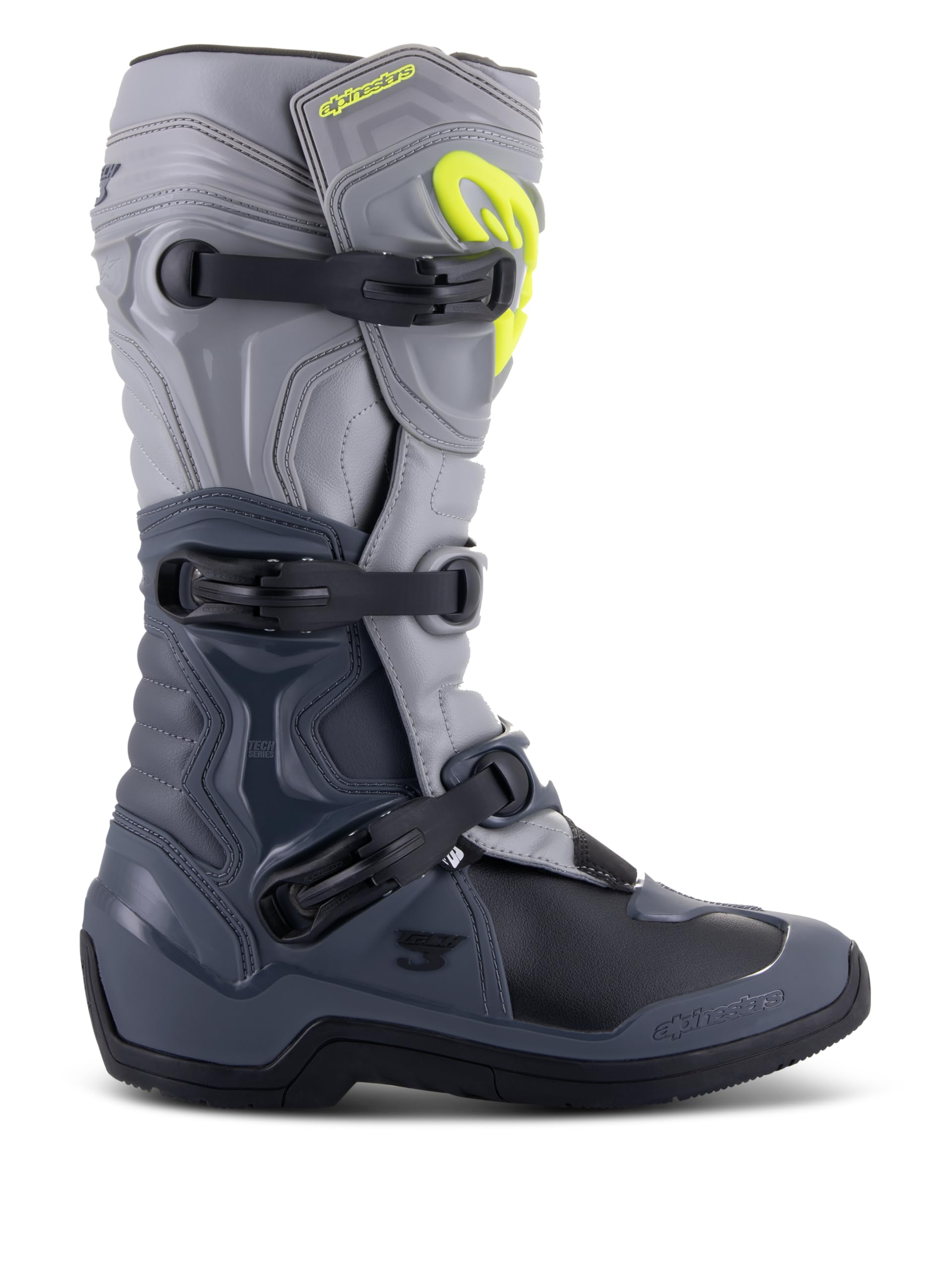 Alpinestars Tech 3 boot upper construction showing flexibility and durability for trail riding