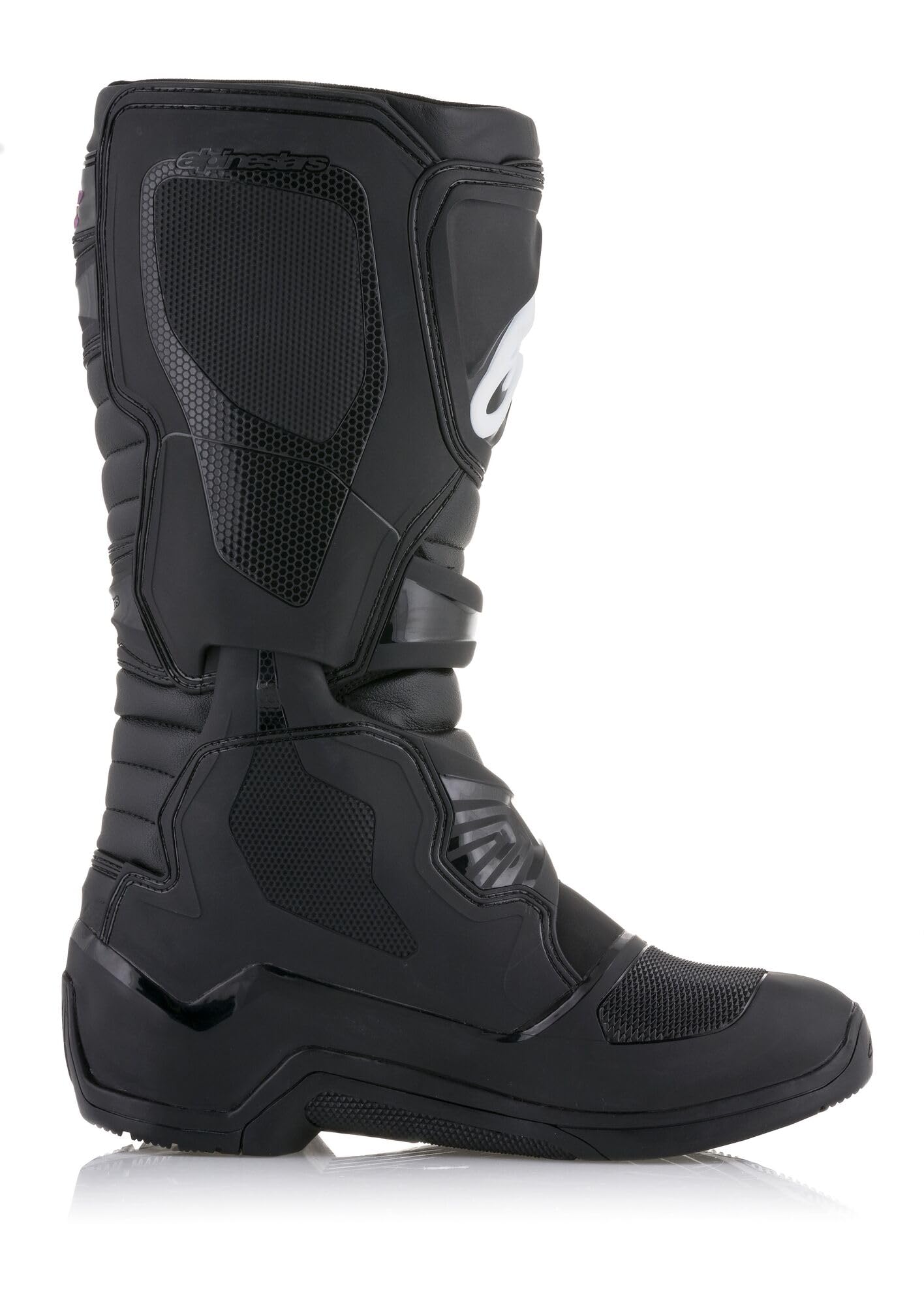 Alpinestars Tech 3 boots featuring secure three-buckle closure for a consistent fit