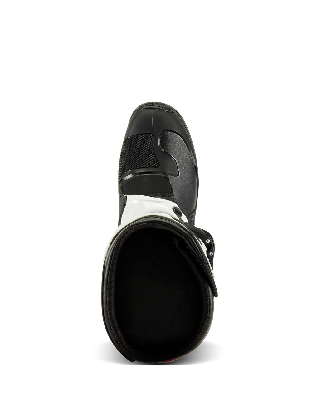 Alpinestars Tech 3 motocross boots microfiber gaiter helps limit dust entry.