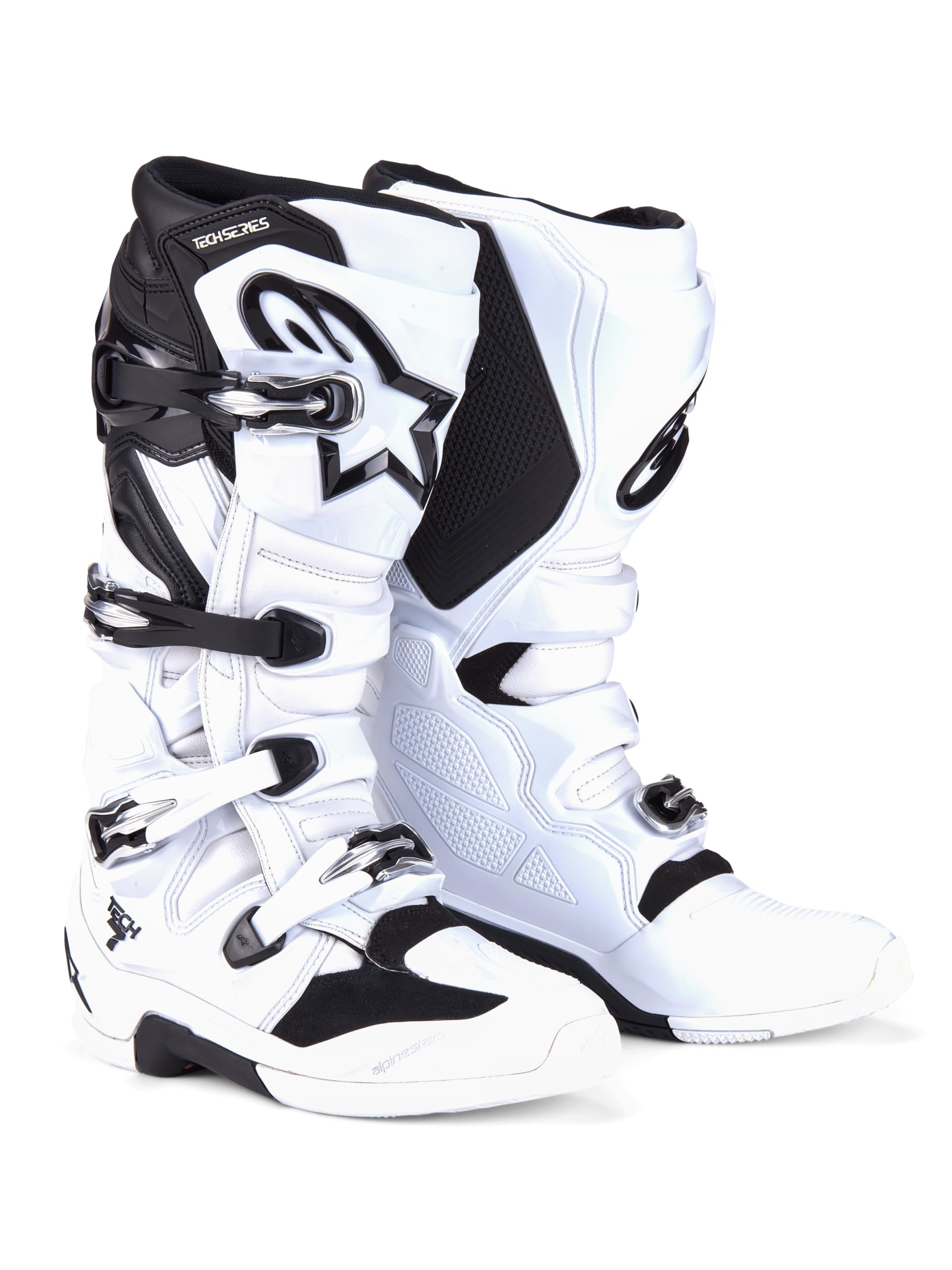 Tech 7 boot side view highlighting ankle pivots for flexible movement