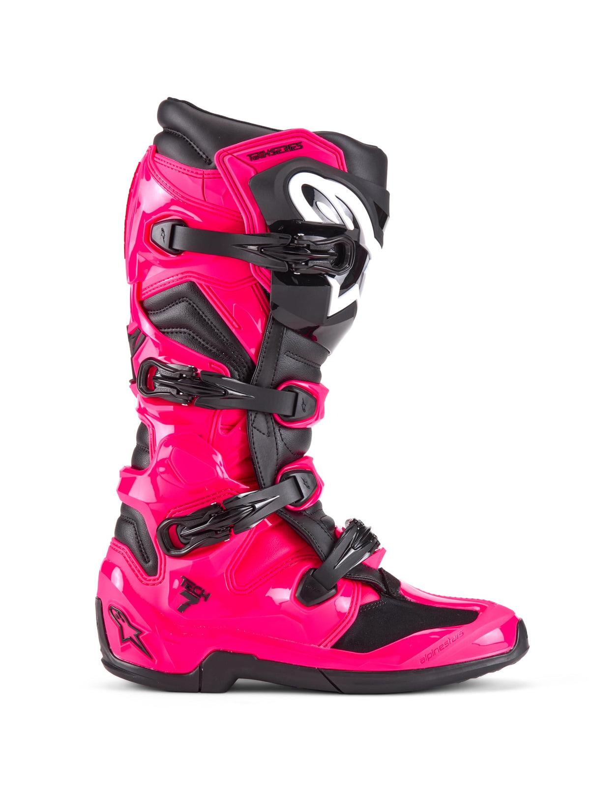 Alpinestars Tech 7 boots shifter area close-up for precise control