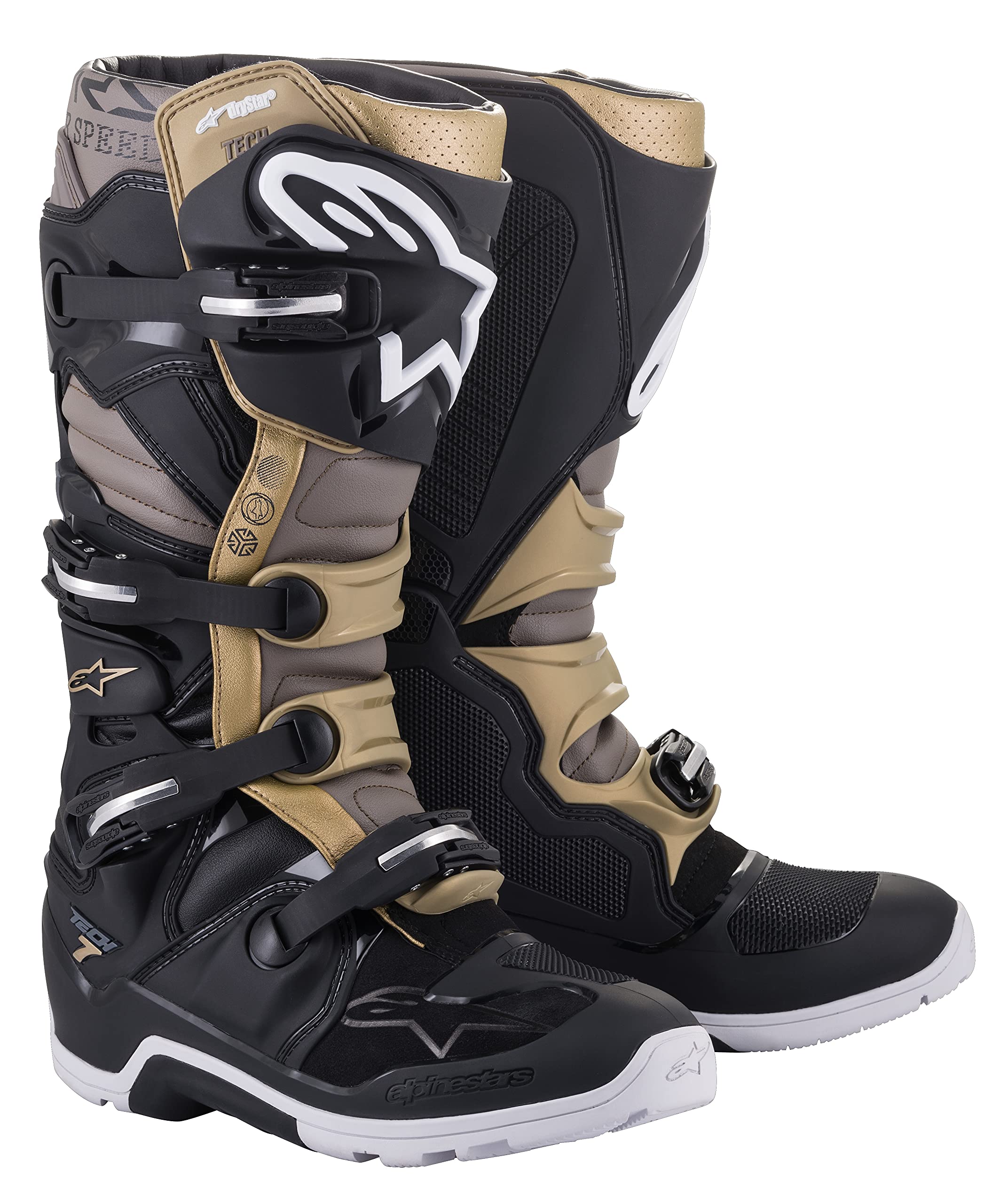 Alpinestars Tech 7 Enduro boot front view showing waterproof Drystar design for trail riding