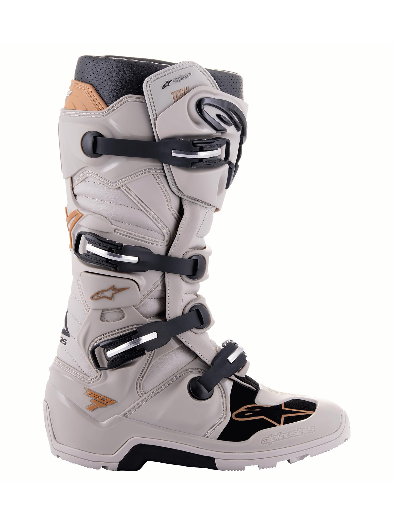 Alpinestars Tech 7 Enduro boot front view highlighting protective silhouette for riding
