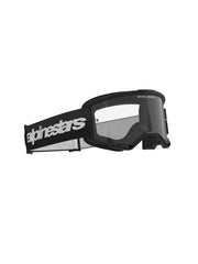 Alpinestars Vision 3 goggle strap close-up showing silicone traction for secure helmet fit.