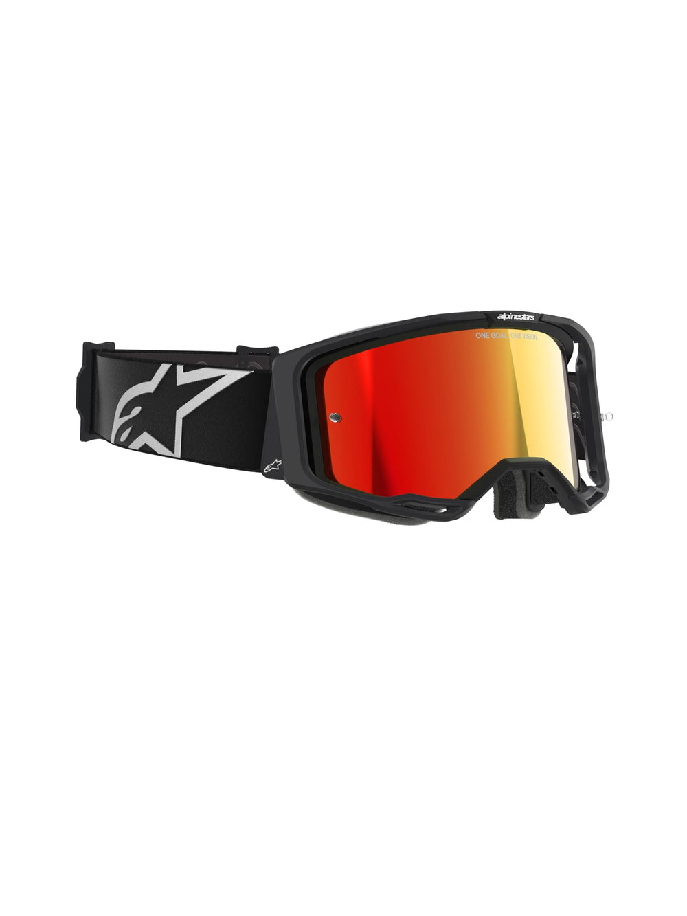 Alpinestars Vision 8 goggle side shot highlighting RAM-AIR ventilation for breathable comfort