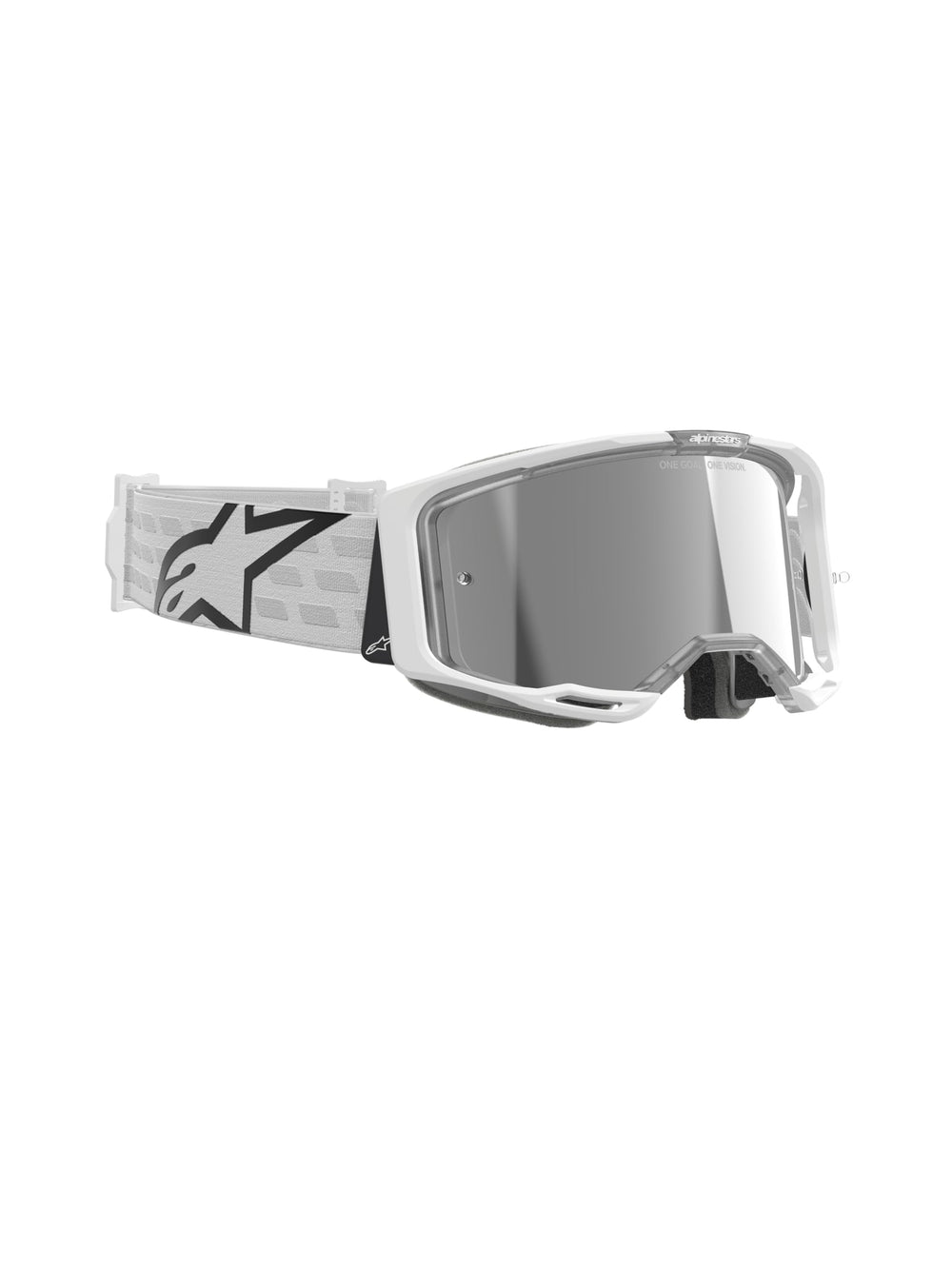 Vision 8 goggles side view showing secure fit with adjustable strap