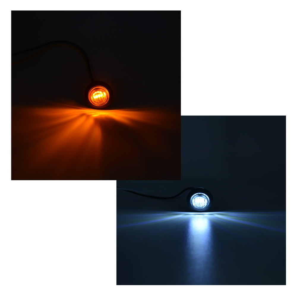 ALTBET amber LED lights provide high visibility on rugged trails.