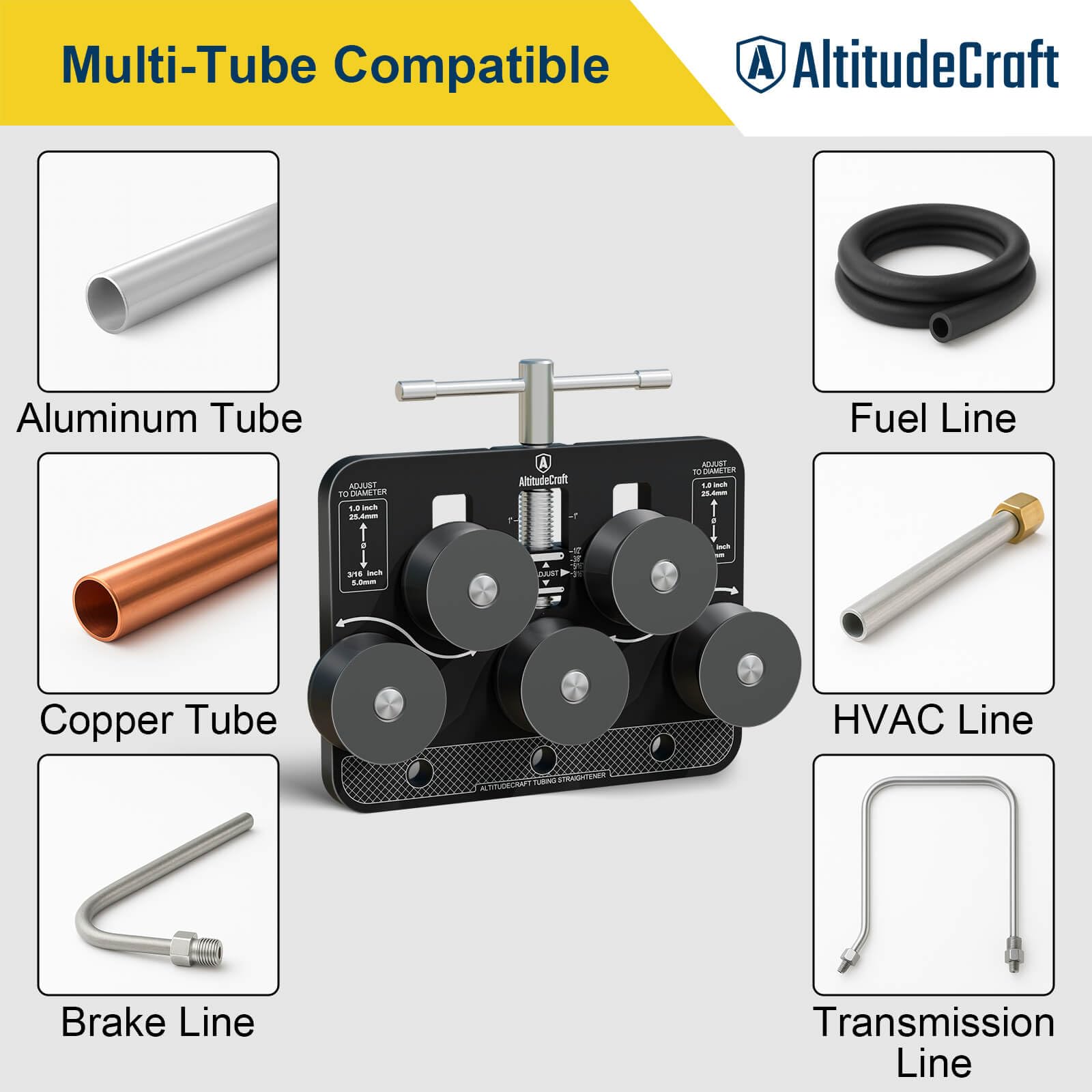 AltitudeCraft straightener with dual sealed bearings reduces friction during use