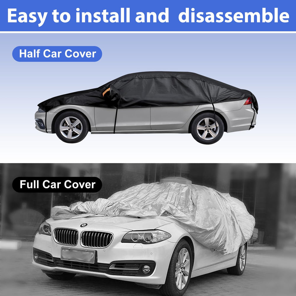 AltoCover sedan M fits compact sedans like Corolla or Civic.