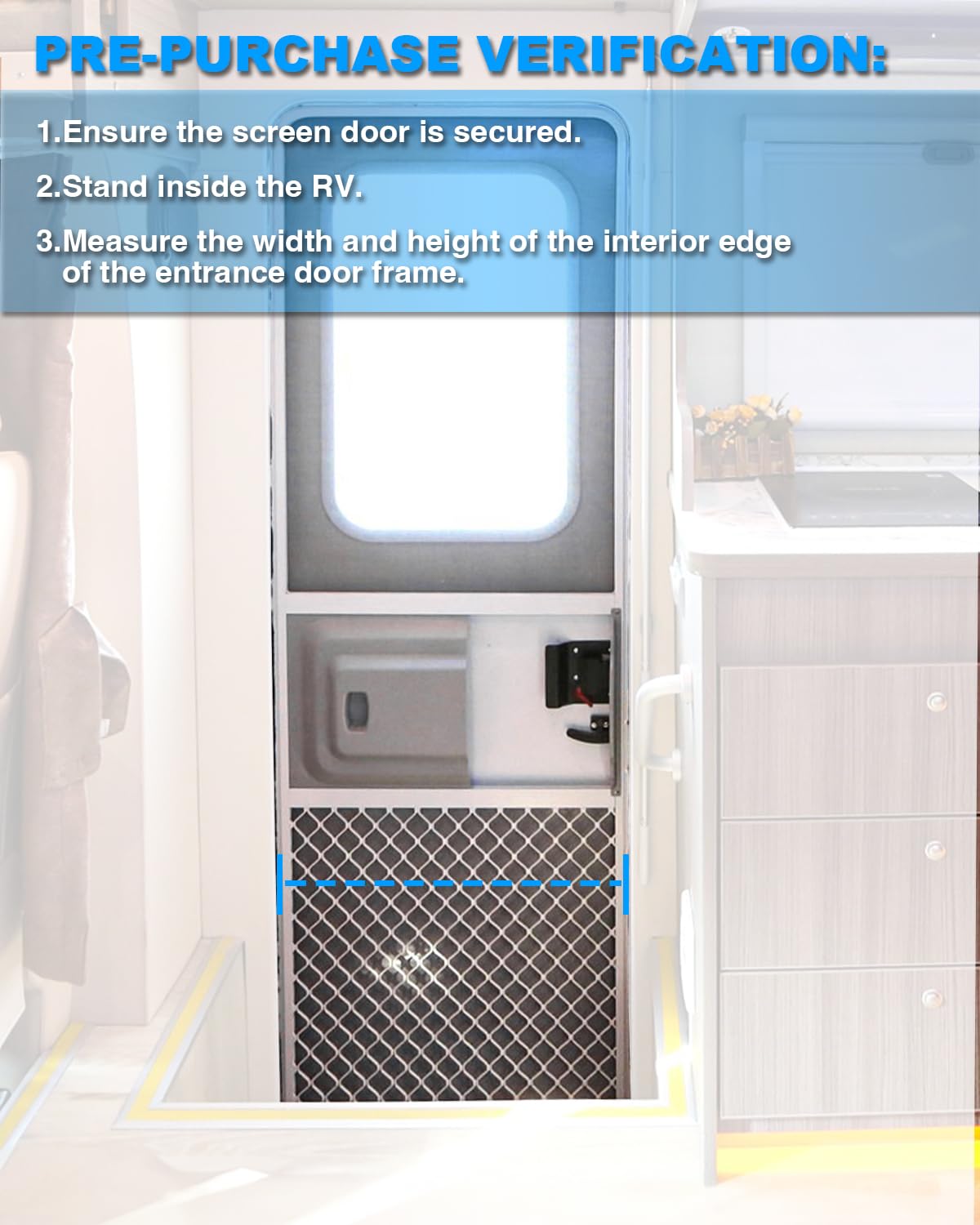 Packaging showing included accessories for rv door protection from Altyostar