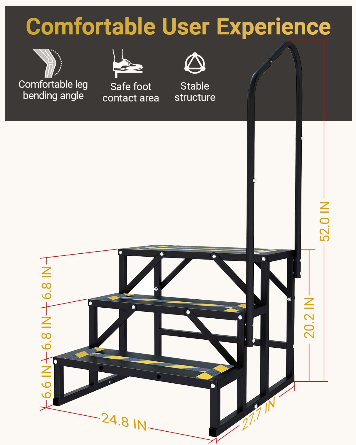 Altyostar RV steps multi-scenario use for porch or campsite.