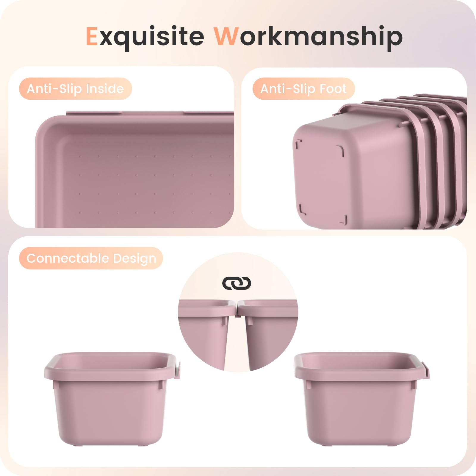 A-LuGei bathroom and vanity organizers keep toiletries neatly arranged.